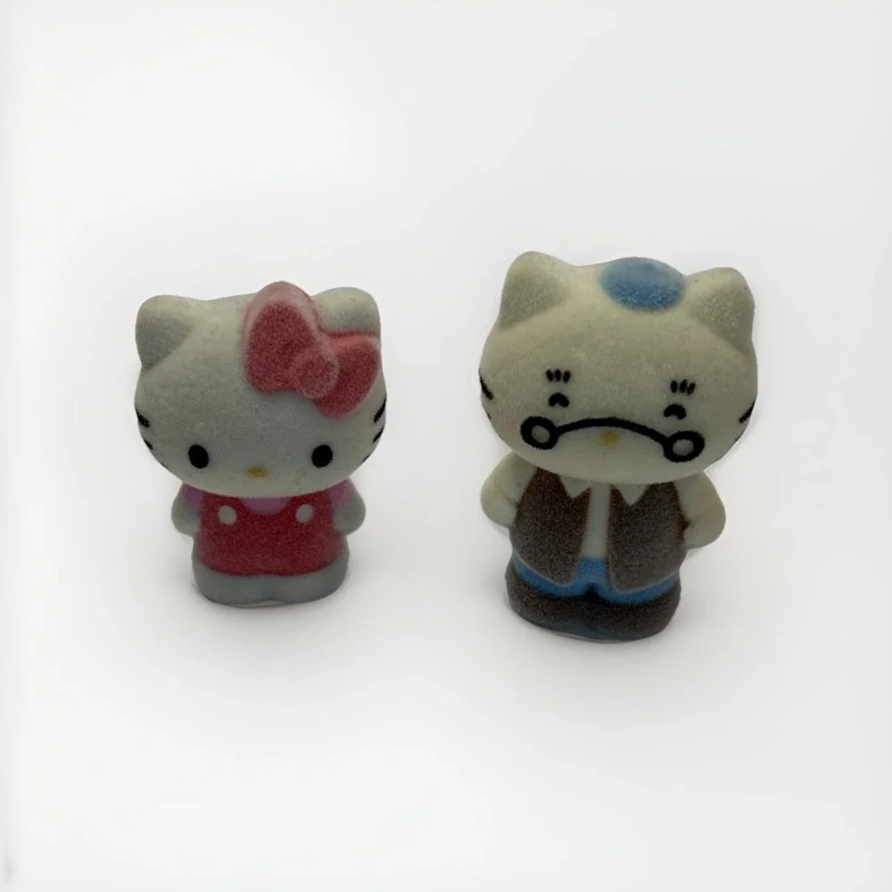 Hello Kitty Sanrio Grandpa And Hello Kitty PVC Figure 2012 Cake Topper 1 5/8